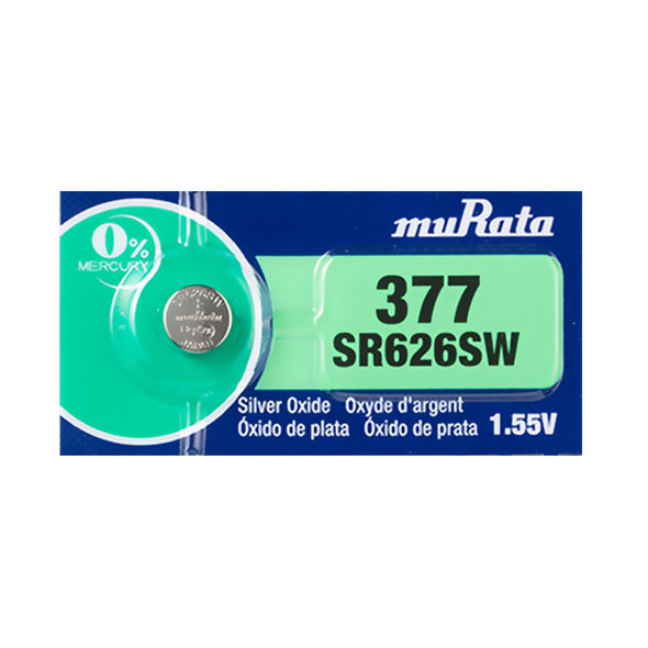 Sony / Murata 377 (SR626SW) 1.55V Silver Oxide Battery (1 Pack)